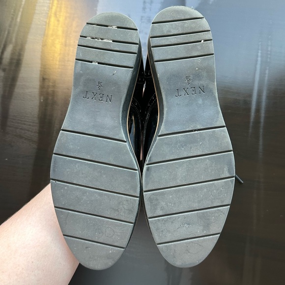 NEXT Forever Comfort Black Brogue Detail Chunky Sole Lace Up Loafer Shoes Size 5 - Picture 12 of 12